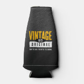 ヴィンテージオリジナルブラックレザー誕生年 ボトルクーラー (正面)