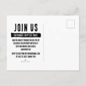 ヴィンテージオリジナルブラックレザー誕生年 案内ポストカード (裏面)