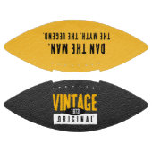 ヴィンテージオリジナルブラック&金ゴールドレザー誕生年 アメリカンフットボール (パネル)