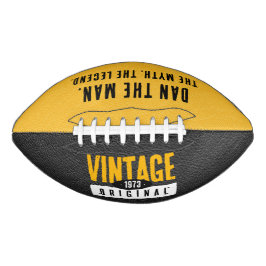 ヴィンテージオリジナルブラック&金ゴールドレザー誕生年 アメリカンフットボール