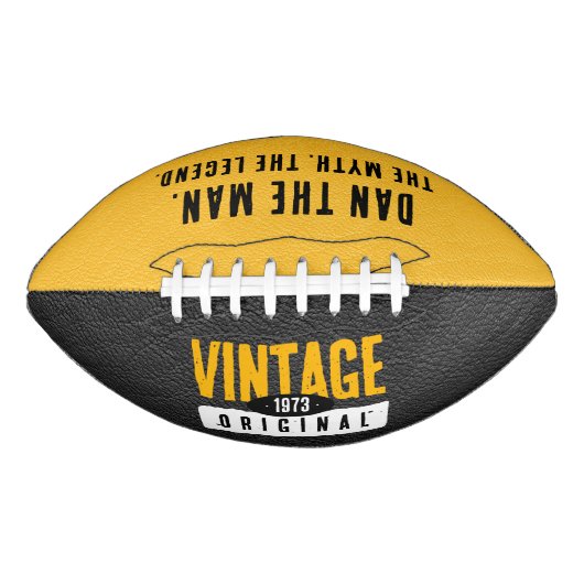 ヴィンテージオリジナルブラック&金ゴールドレザー誕生年 アメリカンフットボール (正面)