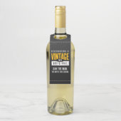 ヴィンテージオリジナルブラック&金ゴールドレザー誕生年 ボトルネックタグ (ボトル)