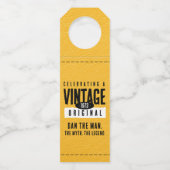 ヴィンテージオリジナルブラック&金ゴールドレザー誕生年 ボトルネックタグ (裏面)