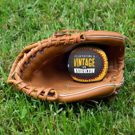 ヴィンテージオリジナルブラック&金ゴールドレザー誕生年 野球ボール