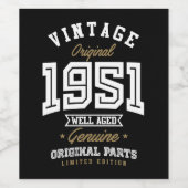 ヴィンテージオリジナル1951 ワインラベル (シングルラベル)