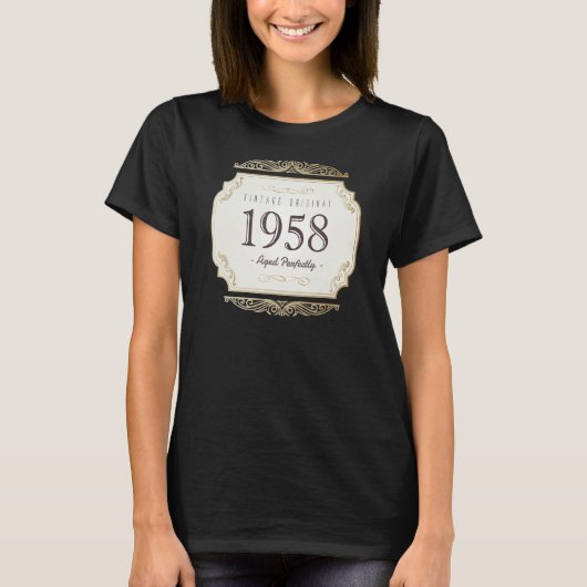 ヴィンテージオリジナル1958生まれ年65日完全熟成 Tシャツ (正面)