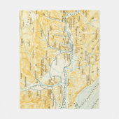 ヴィンテージオリンピアギリシャの地図(1894年) フリースブランケット (正面)