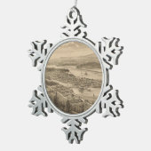 ヴィンテージオリンピアワシントンの絵図(1879) スノーフレークピューターオーナメント (右)