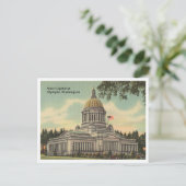 ヴィンテージオリンピアワシントン州キャピトル建物 ポストカード (スタンド正面)