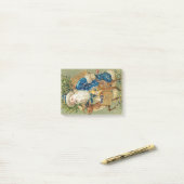 ヴィンテージオリーブサンタクロースとルドルフ ポストイット (デスク上)