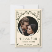 ヴィンテージオリーブタロットカード写真結婚の皆様に感謝 サンキューカード (正面)