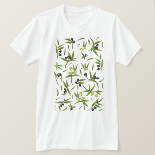 ヴィンテージオリーブ柄 Tシャツ (デザイン正面)