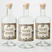 ヴィンテージオリーブ油カスタム文字プレートプラーク徴候 リキュールボトルラベル (ボトル)