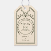 ヴィンテージオリーブ結婚ゴシック ギフトタグ (裏面)