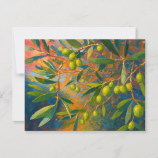 ヴィンテージオリーブ・トスカニーイタリアレトロヨーロッパ旅行 ポストカード