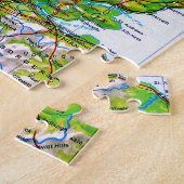 ヴィンテージオルクニー諸島の地図 ジグソーパズル (側面)