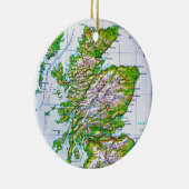 ヴィンテージオルクニー諸島の地図 セラミックオーナメント (右)