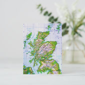 ヴィンテージオルクニー諸島の地図 ポストカード (スタンド正面)