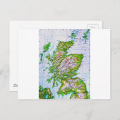 ヴィンテージオルクニー諸島の地図 ポストカード (正面/裏面)