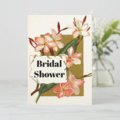 ヴィンテージオレアンダー結婚フローラブライダルシャワー 招待状 (スタンド正面)