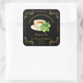 ヴィンテージオレガノティースクエアラベル スクエアシール (バッグ)