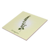 ヴィンテージオレガノハーブ植物芸術セラミックタイル タイル (側面)