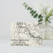 ヴィンテージオレゴンのトレイル履歴マップ ポストカード (スタンド正面)