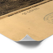 ヴィンテージオレゴンの写真の地図(1876) ポスター (角)