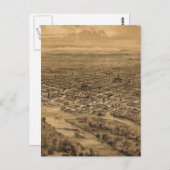ヴィンテージオレゴンの写真の地図(1876) ポストカード (正面/裏面)