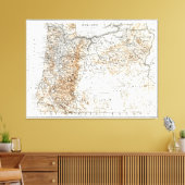 ヴィンテージオレゴンの地図（1911年） 2 キャンバスプリント (インサイチュ (リビング))