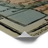 ヴィンテージオレゴンの地図（1921年） ポスター (角)