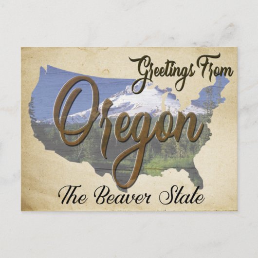 ヴィンテージオレゴン州はがき ポストカード (正面)