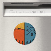 ヴィンテージオレゴン州ポートランドクレーターレイクナショナルパーク マグネット (インサイチュ (食洗機))