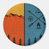 ヴィンテージオレゴン州ポートランドクレーターレイクナショナルパーク マグネット (正面)