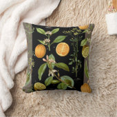 ヴィンテージオレンジとレモンのアクセント付 クッション (ブランケット)