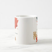 ヴィンテージオレンジと葉金ゴールド感謝していは コーヒーマグカップ (中央)