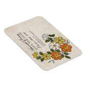 ヴィンテージオレンジと黄色のフローラ保存日付 マグネット (右側)