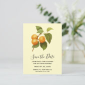 ヴィンテージオレンジのアプリコット水の色日付を保存 ポストカード (スタンド正面)