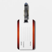 ヴィンテージオレンジの世界地図 ラゲッジタグ (裏面縦)