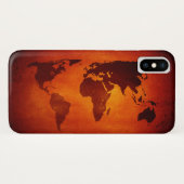 ヴィンテージオレンジの世界地図 Case-Mate iPhoneケース (裏面(横))