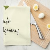 ヴィンテージオレンジアプリコッツウォーターカラースケッチ キッチンタオル (四つ折り)