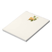 ヴィンテージオレンジアプリコッツウォーターカラースケッチ ノートパッド (回転)