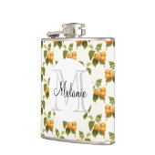 ヴィンテージオレンジアプリコッツウォーターカラースケッチ フラスク (左)