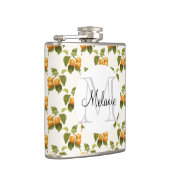 ヴィンテージオレンジアプリコッツウォーターカラースケッチ フラスク (右)