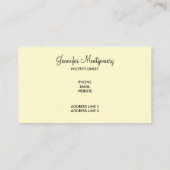 ヴィンテージオレンジアプリコッツウォーターカラースケッチ 名刺 (裏面)