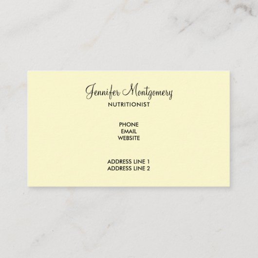 ヴィンテージオレンジアプリコッツウォーターカラースケッチ 名刺 (裏面)