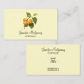 ヴィンテージオレンジアプリコッツウォーターカラースケッチ 名刺 (正面/裏面)