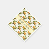 ヴィンテージオレンジアプリコット水カラーパターンパーティー スタンダードカクテルナプキン (角)