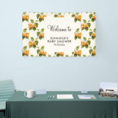 ヴィンテージオレンジアプリコット水カラーパターンパーティー 横断幕 (トレードショー)