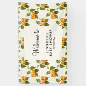 ヴィンテージオレンジアプリコット水カラーパターンパーティー 横断幕 (縦)